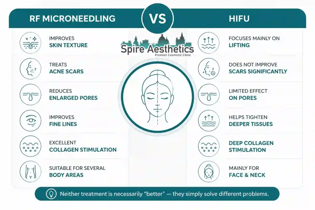 RF Microneedling vs HIFU: Which Treatment Gives Better Results Moseley?